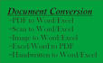 document conversion, PDF to  excel and word, image to excel word, convert files