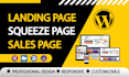 create a responsive wordpress landing page design or sales page