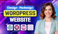 build wordpress website development, business website or wordpress blog website