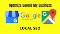 do google my business optimization for local seo and gmb map ranking