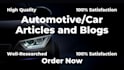 write automotive and car articles and blog posts