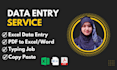 do data entry pdf to excel, copy paste, typing and excel data entry job