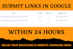index your website urls in google within 24 hours