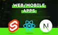 develop apps in nextjs, reactjs, react native, nodejs