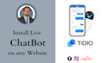 install tidio chatbot and zapier automation