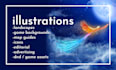 draw beautiful illustrations, backgrounds in any style