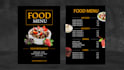 design an attractive restaurant and food menu