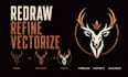 manually vectorize, redraw, and refine your logo