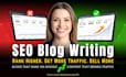 write bulk SEO articles and monthly blog posts as your expert blog writer