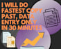 do fastest copy past, data entry only in 30 minutes