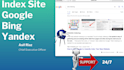 site indexing and website SEO for google, bing,  yandex