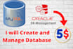 create sql database  and manage queries in sql