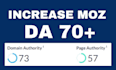 increase domain authority moz da 70
