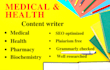 be your SEO medical and health writer as a pharmacist