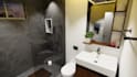 do a bathroom design with 3d rendering