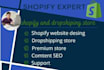 create several types of shopify or dropshipping store design