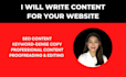 write content for your website