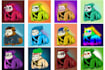 create nft character set, avatar, profiles, items