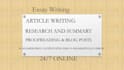 write essay, article, research and summary