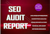 make an in depth SEO audit report