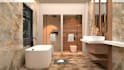 provide bathroom design 3d model interior