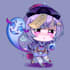 draw cute anime chibi in crayon style