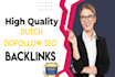 do professional  dutch SEO link building backlinks