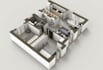 make realistic high quality 3d floor plan render