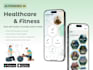 develop a flutter health and fitness mobile app