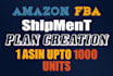 create amazon fba shipments plan and manage inventory shipping label