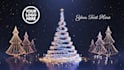 create a custom christmas tree logo animation intro