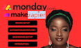 set up monday com, monday CRM, and automation with make com and zapier