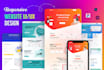design responsive  website ui template in adobe xd
