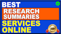 do proficient research and summary writing