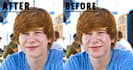 do photo restoration with background change