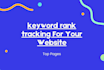 check keyword rank tracking for your website