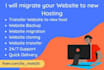transfer, migrate, clone, backup wordpress website