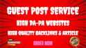 write high da guest post backlinks and publish premium guest post