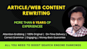 be your rewriter to rewrite article or web content rewriting