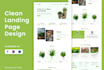 do clean modern website landing page UI UX design