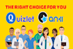make anki and quizlet flashcards in 24 hours
