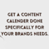 create a content calender