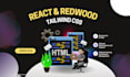 do frontend website development using react, redwood js