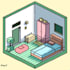 create pixel art illustration, simple looping animation