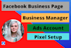 create professional facebook business page set up