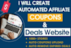 create automated affiliate coupons and deals wordpress website