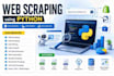 do python web scraping, web automation, data analysis