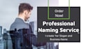 professionally create your business name, with tag line