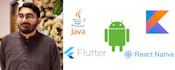 make mobile apps with flutter react native and java