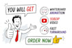 create 10 minutes of whiteboard animation for 30 dollars